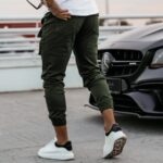 Spodnie męskie z kieszeniami Cobie Ola Voga khaki