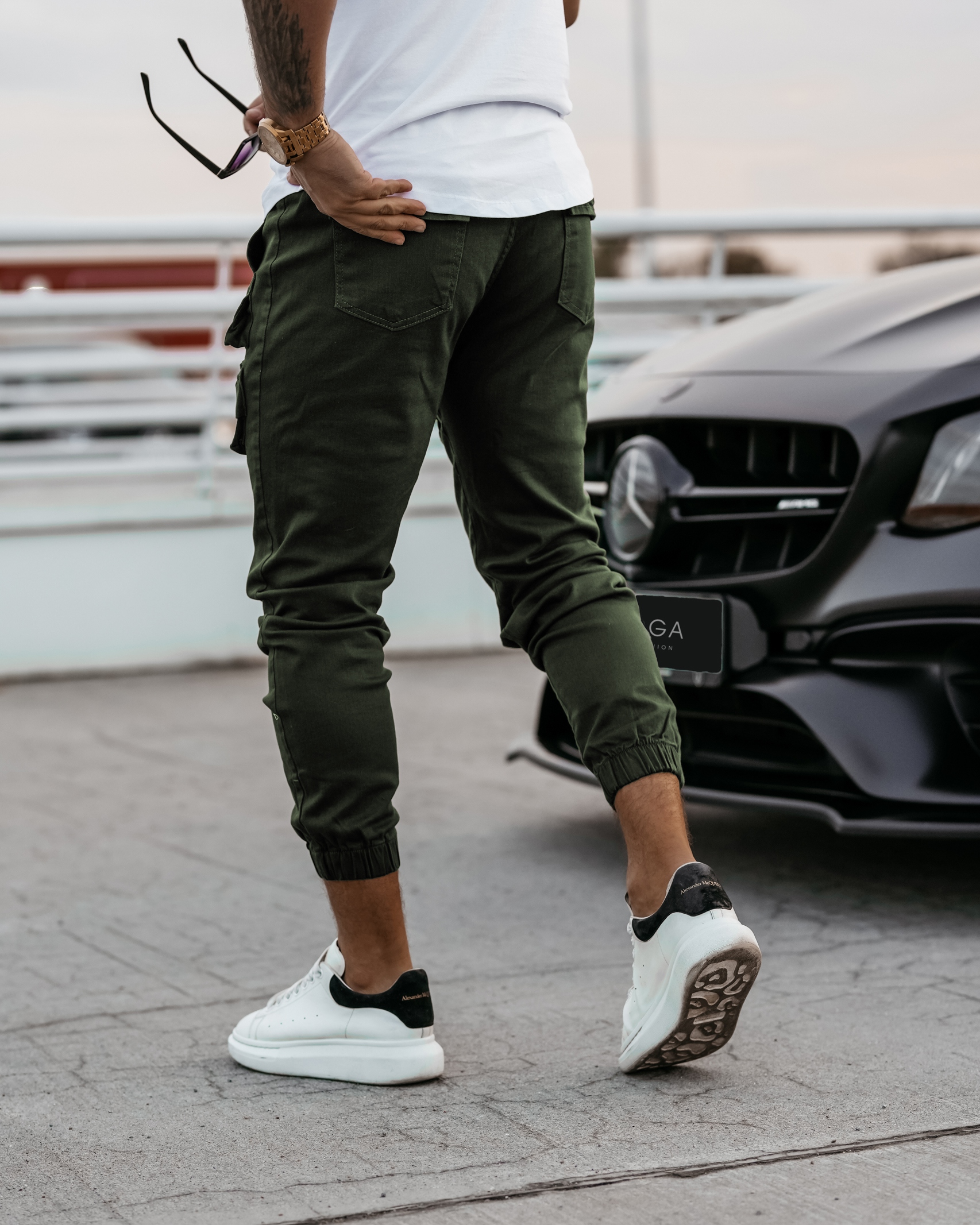 Spodnie męskie z kieszeniami Cobie Ola Voga khaki Spodnie męskie z kieszeniami Cobie Ola Voga khaki