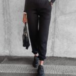 Spodnie dzianinowe Tina Ola Voga czarne