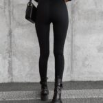 Spodnie slim fit z suwakiem i wiązaniem Lock Ola Voga czarne