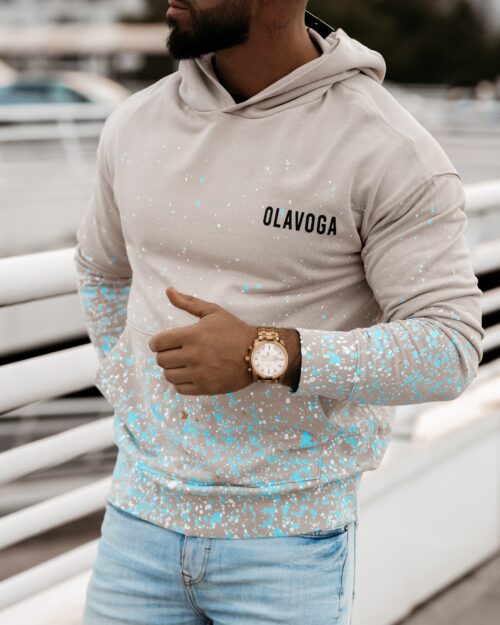 Bluza męska kangurka Fuzzy Ola Voga beżowa