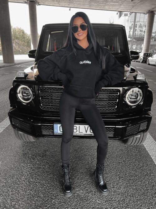 Bluza bawełniana z nadrukiem Bunny Ola Voga czarna