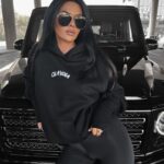 Bluza bawełniana z nadrukiem Bunny Ola Voga czarna