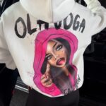 Bluza bawełniana z nadrukiem Bunny Ola Voga ecru