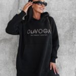 Bluza oversize z rozcięciami Preta Ola Voga czarna
