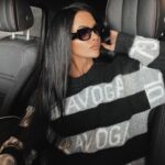 Sweter oversize logowany Pansy Ola Voga czarny