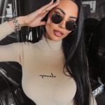 Sweter golf dopasowany Sybil Ola Voga beżowy