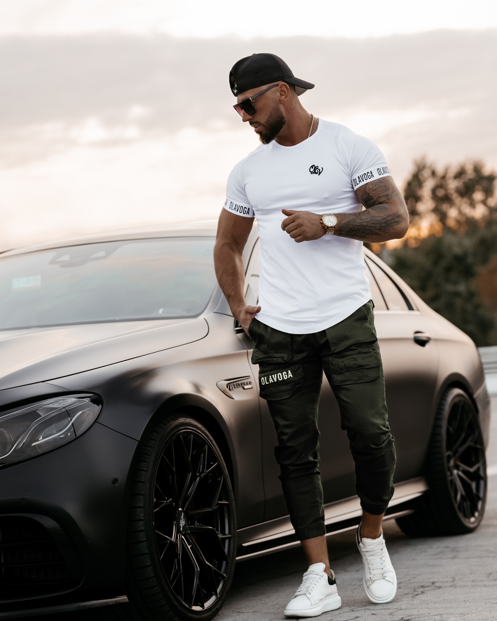 T-shirt męski bawełniany Teal Ola Voga ecru