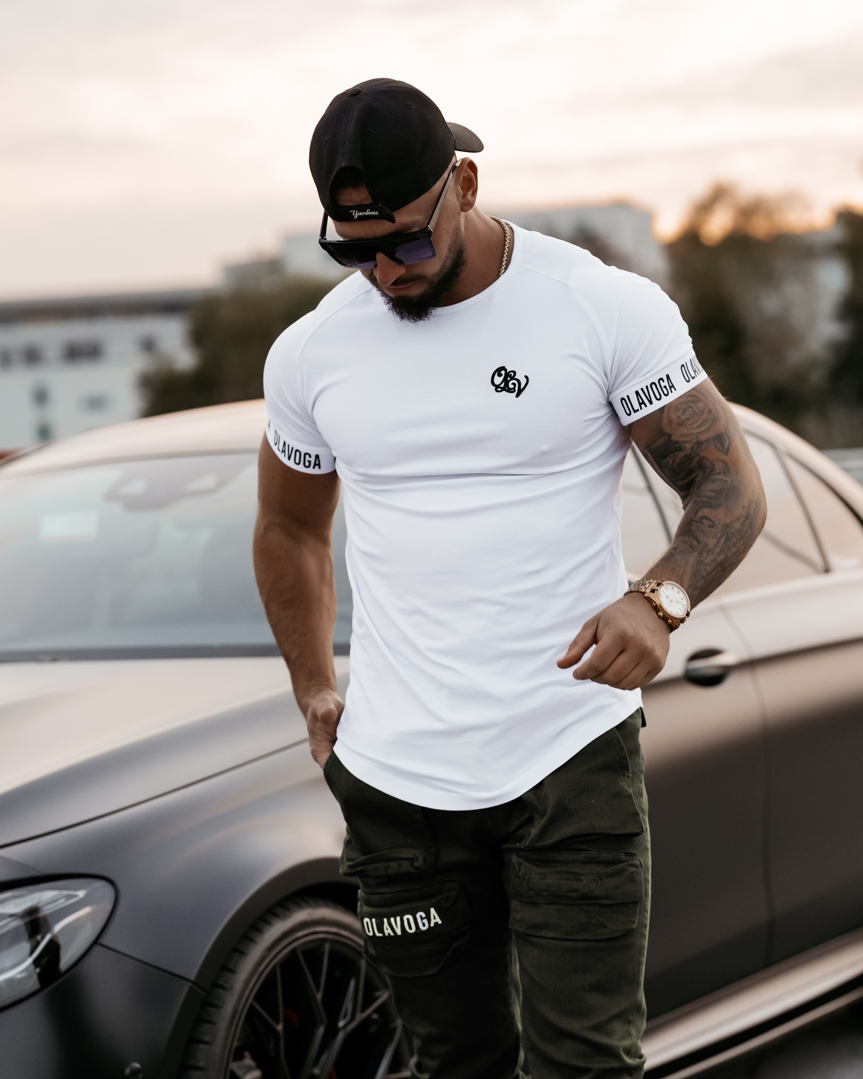 T-shirt męski bawełniany Teal Ola Voga ecru