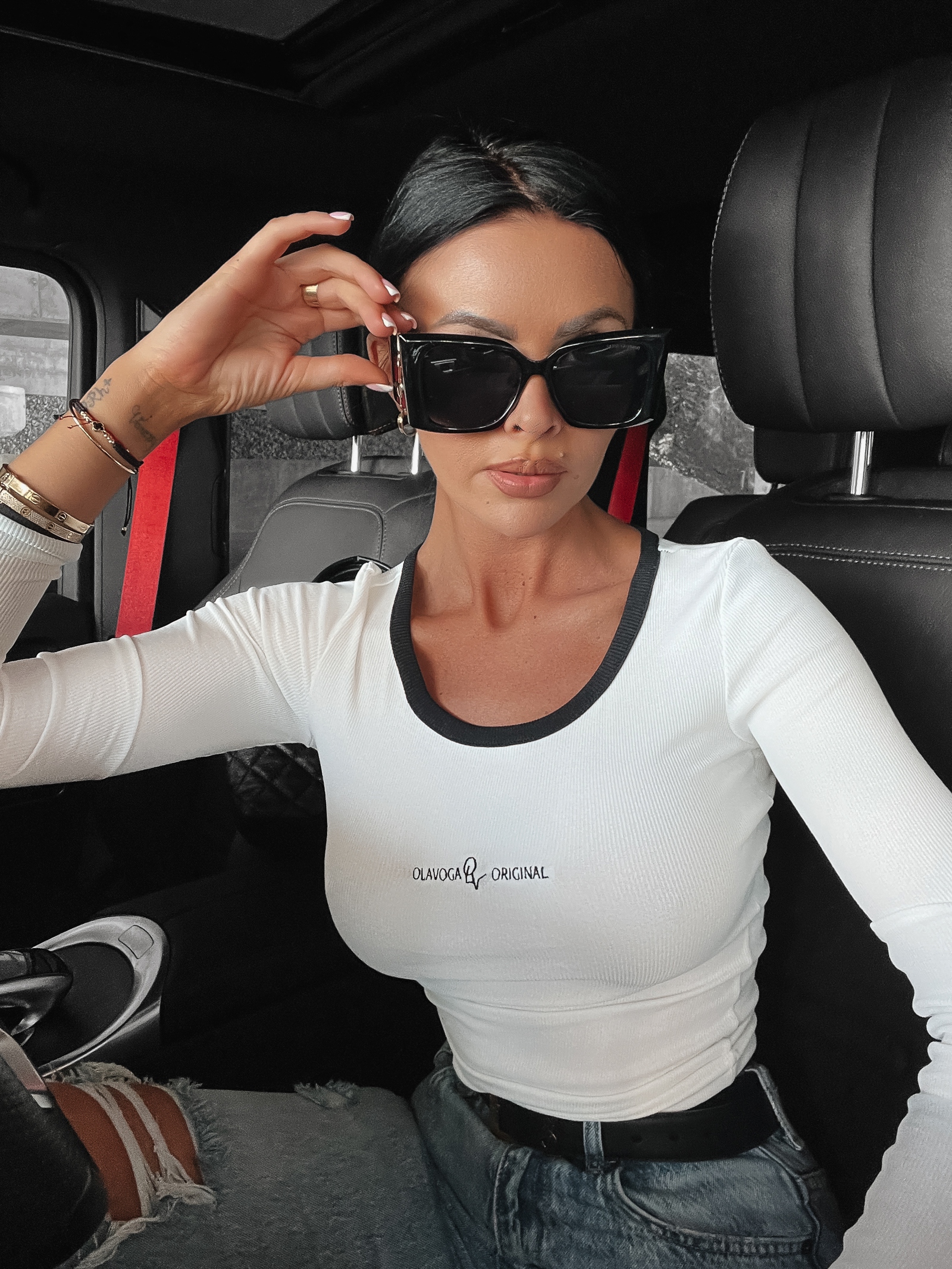 Bluzka dopasowana prążkowana Laura Ola Voga ecru Bluzka dopasowana prążkowana Laura Ola Voga ecru