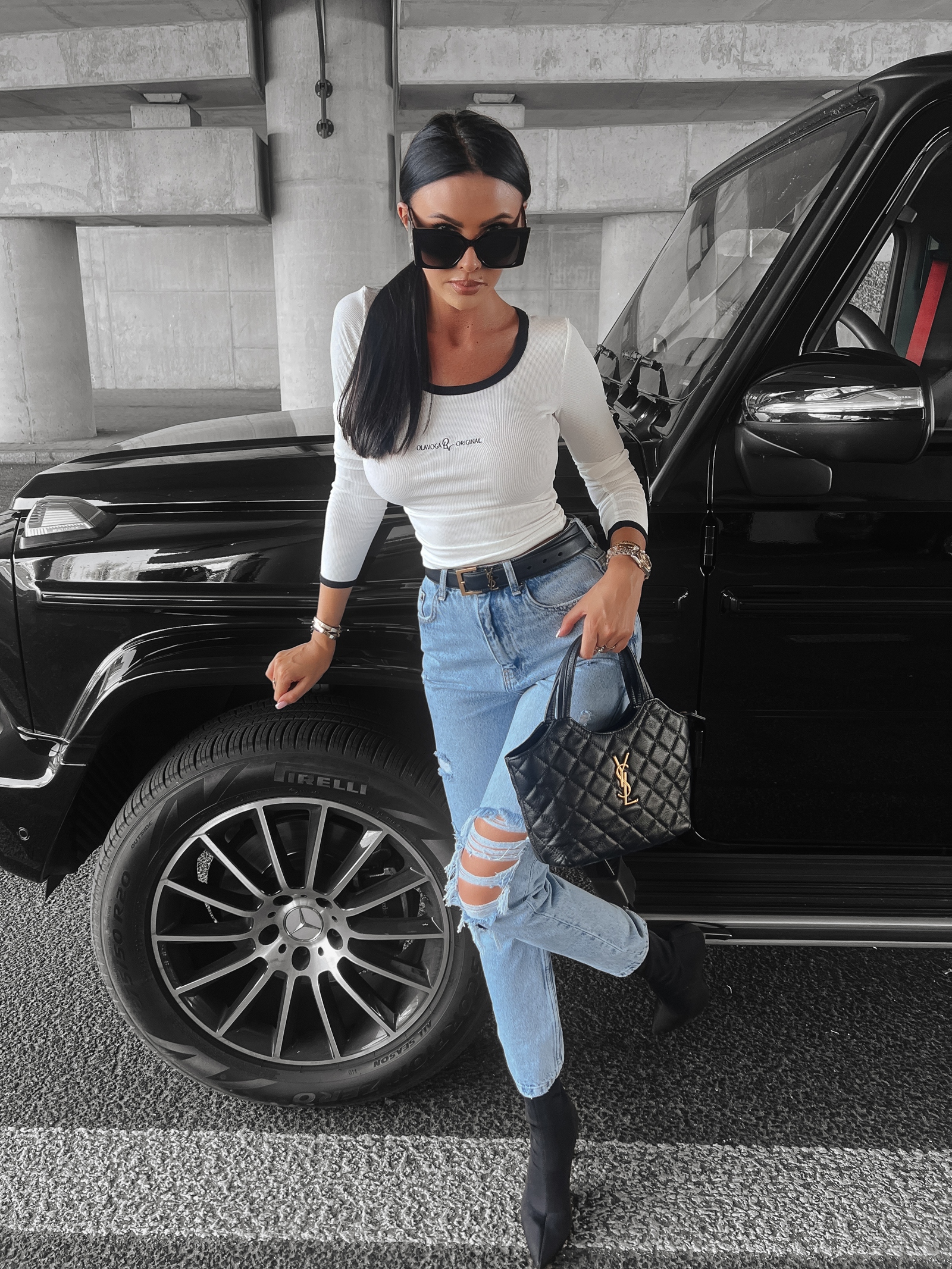 Bluzka dopasowana prążkowana Laura Ola Voga ecru Bluzka dopasowana prążkowana Laura Ola Voga ecru