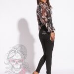 Spodnie jeansowe skinny z aplikacją Tango Ola Voga czarne