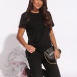 T-shirt basic bawełniany Modern czarny