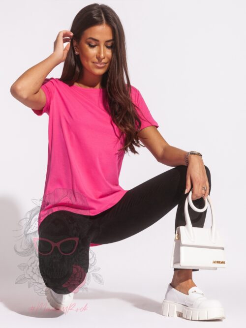 T-shirt basic bawełniany Modern fuksja