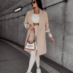 Płaszcz flauszowy wiązany oversize Delia Ola Voga beżowy