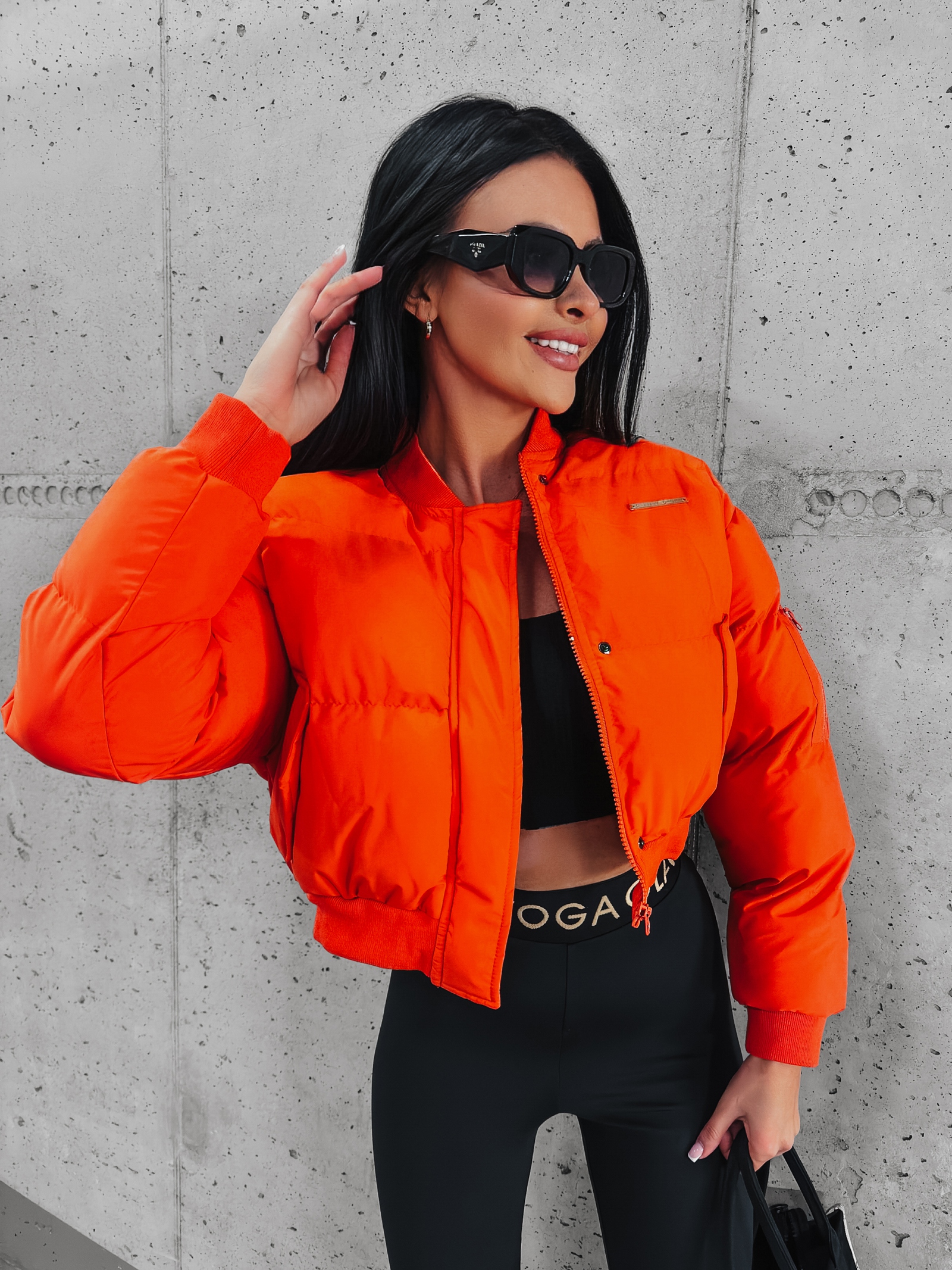 Kurtka pikowana Phonix Ola Voga pomarańczowa