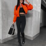 Kurtka pikowana Phonix Ola Voga pomarańczowa