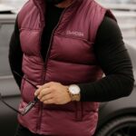 Bezrękawnik męski klasyczny Dill Ola Voga bordowy