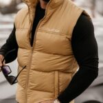 Bezrękawnik męski klasyczny Dill Ola Voga beżowy