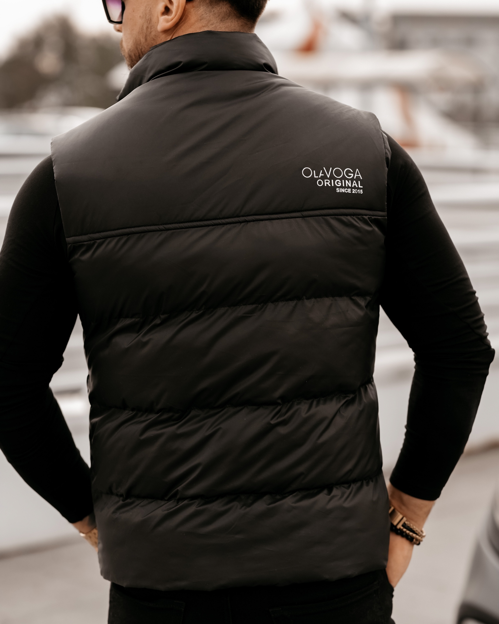 Bezrękawnik męski klasyczny Dill Ola Voga czarny Bezrękawnik męski klasyczny Dill Ola Voga czarny