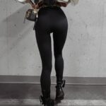 Legginsy modelujące z logowaną taśmą Jena Ola Voga czarne