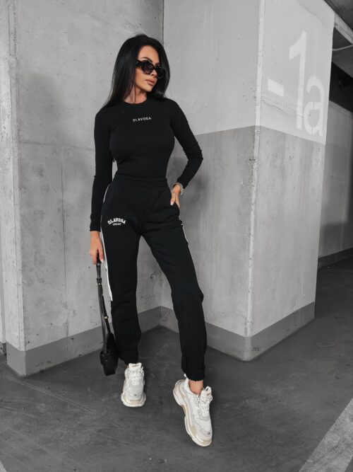 -WYPRZEDANE-Spodnie dresowe z lampasem Parla Ola Voga czarne