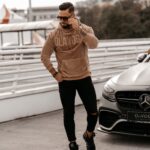 Bluza hoodie męska kangurka Onyx Ola Voga beżowa