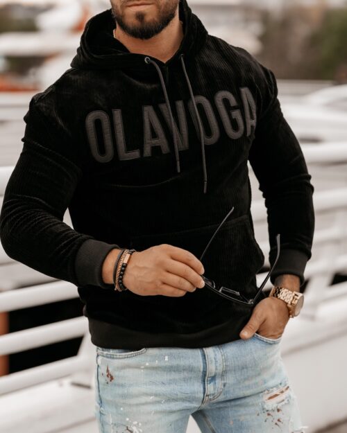 Bluza hoodie męska kangurka Onyx Ola Voga czarna