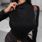 Body dzianinowe z golfem Philly Ola Voga czarne