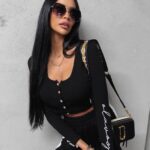 Top sweterkowy Kizzy Ola Voga czarny