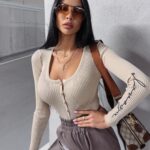 Top sweterkowy Kizzy Ola Voga beżowy