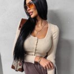 Top sweterkowy Kizzy Ola Voga beżowy