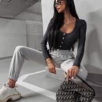 Top sweterkowy Kizzy Ola Voga c.szary