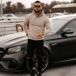 Bluza męska z kapturem Fern Ola Voga beżowa