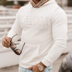 Bluza męska z kapturem Fern Ola Voga ecru