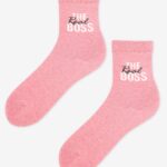 Zestaw skarpetek dla par Boss/Real Boss grafit/róż