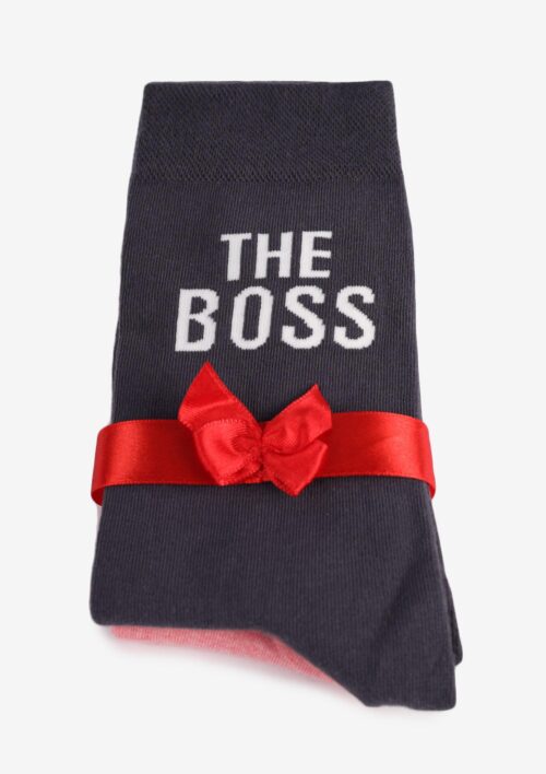 Zestaw skarpetek dla par Boss/Real Boss grafit/róż