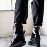 Sneakersy lakierowane Rock Filgod czarne