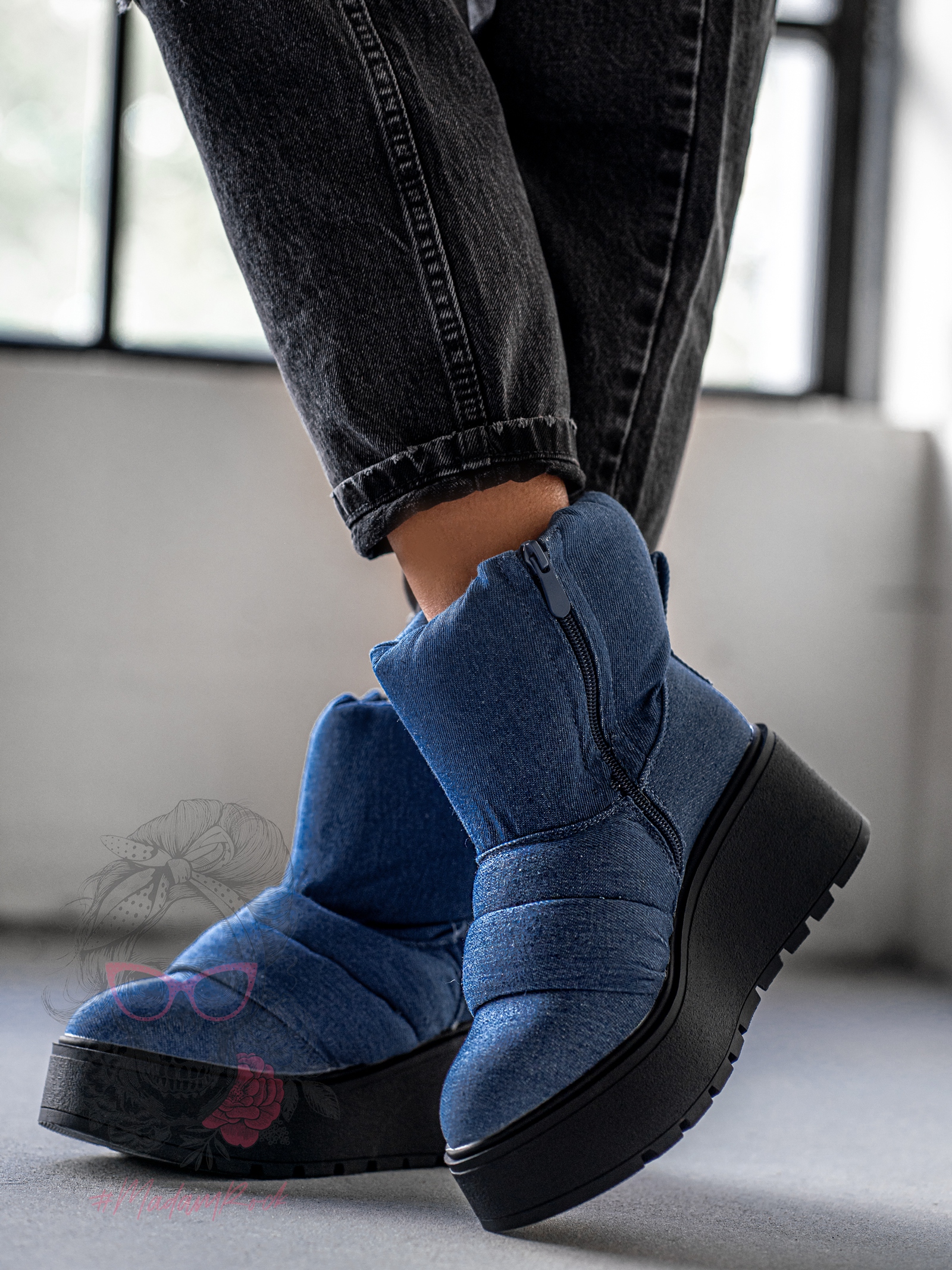 Botki koturny Madam Bambi jeans