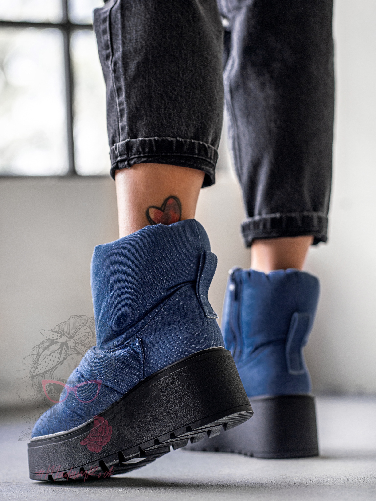 Botki koturny Madam Bambi jeans