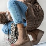 Botki koturny Madam Elins j.karmelowe