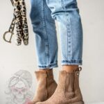 Botki koturny Madam Elins j.karmelowe