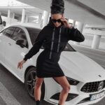 Sukienka sportowa z kapturem Gloria Ola Voga czarna