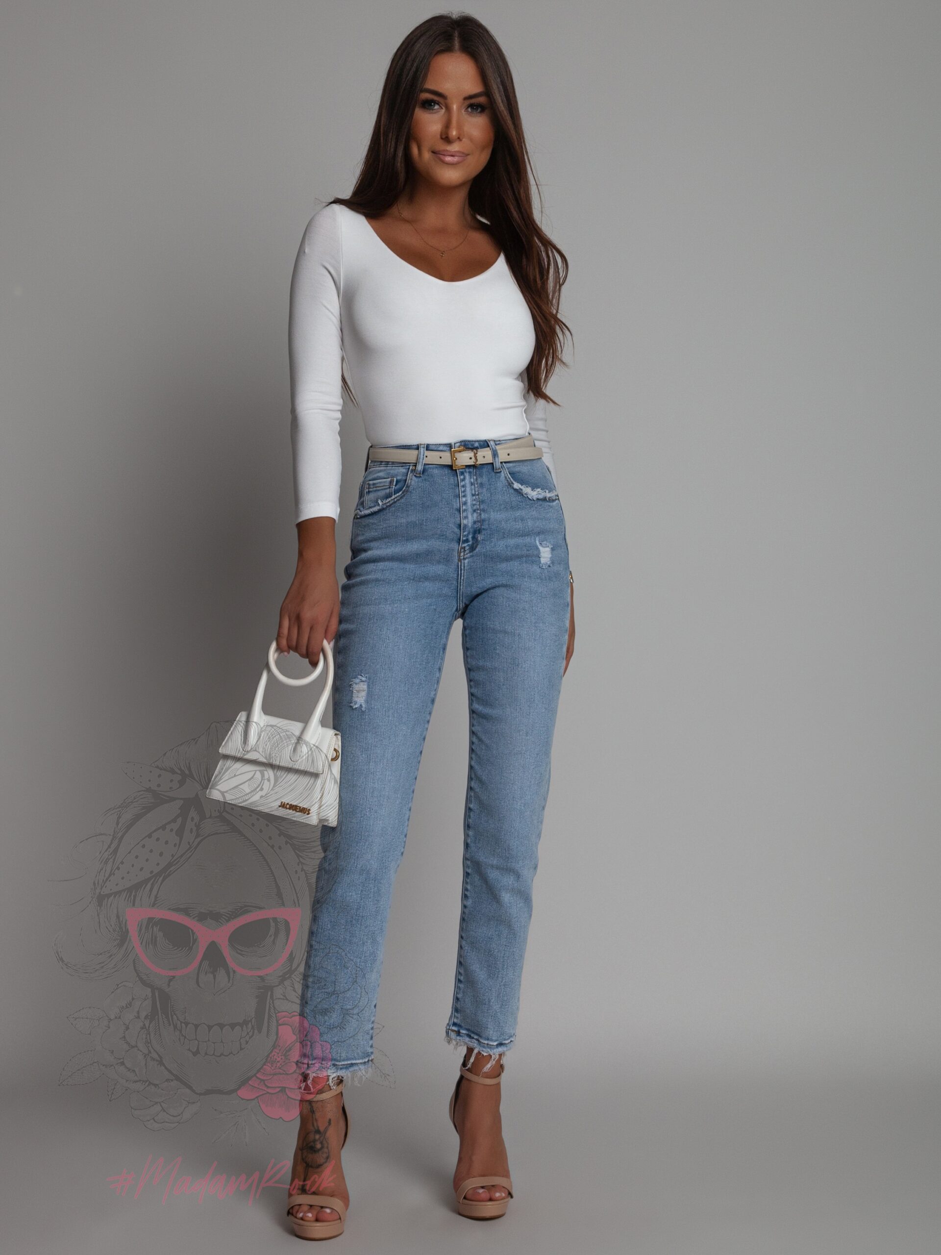 Bluzka klasyczna Bore biała