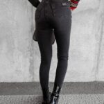 Spodnie jeansowe slim fit Buena Ola Voga czarne