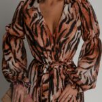 Sukienka maxi NB Safari brązowa