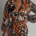 Sukienka wiązana NB LakiOrange panterka
