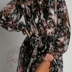 Sukienka maxi NB Penero czarno-brązowa