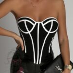 Gorset z siateczki Sefal czarny