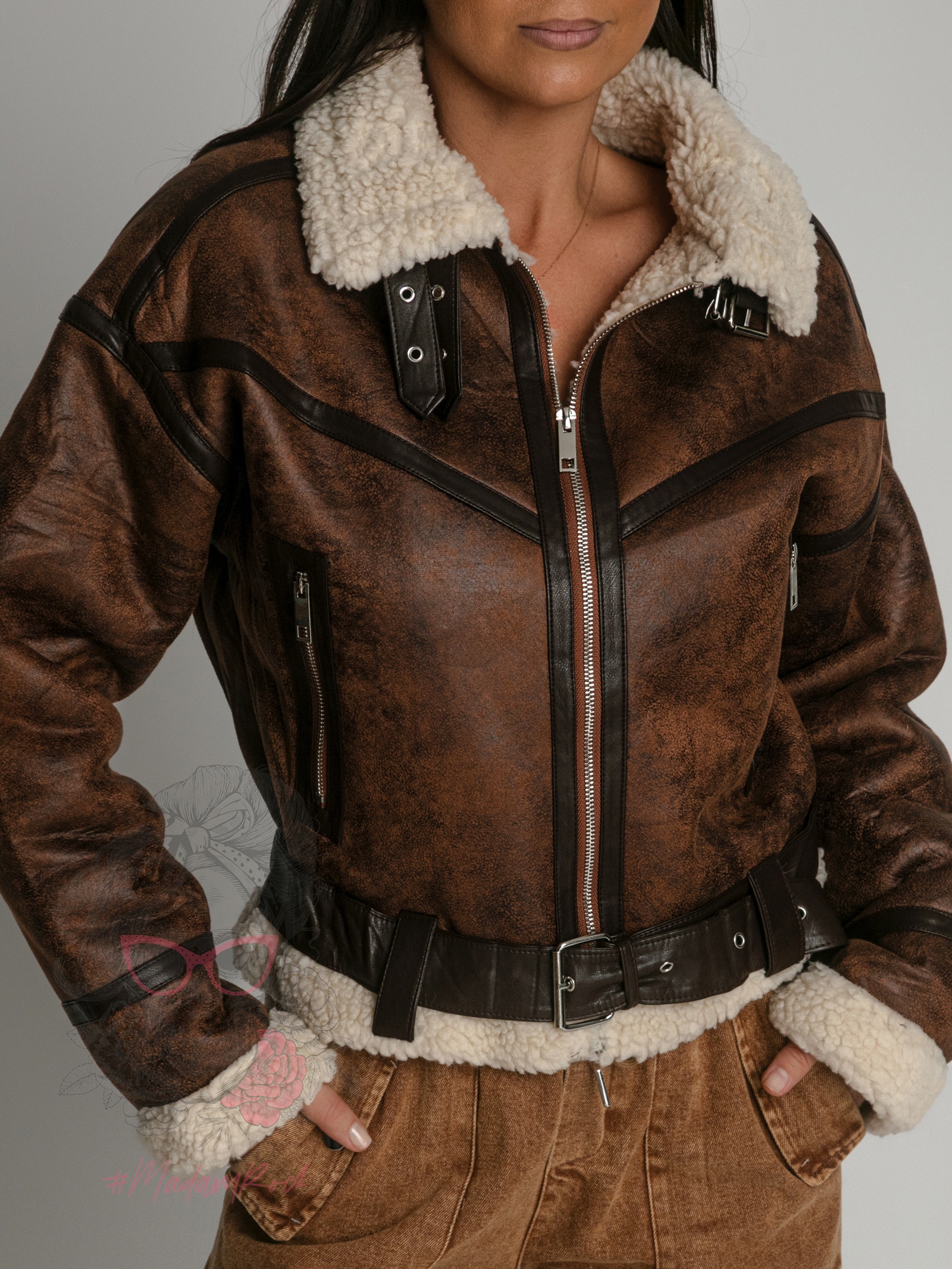 Kurtka kożuszek Estini brązowy Kurtka kożuszek Estini brązowy